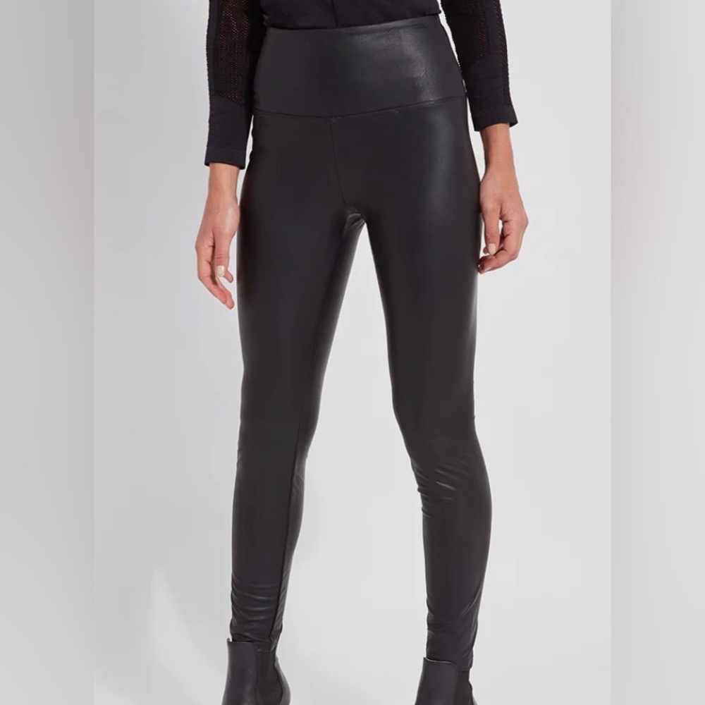 Textured Leather Leggings